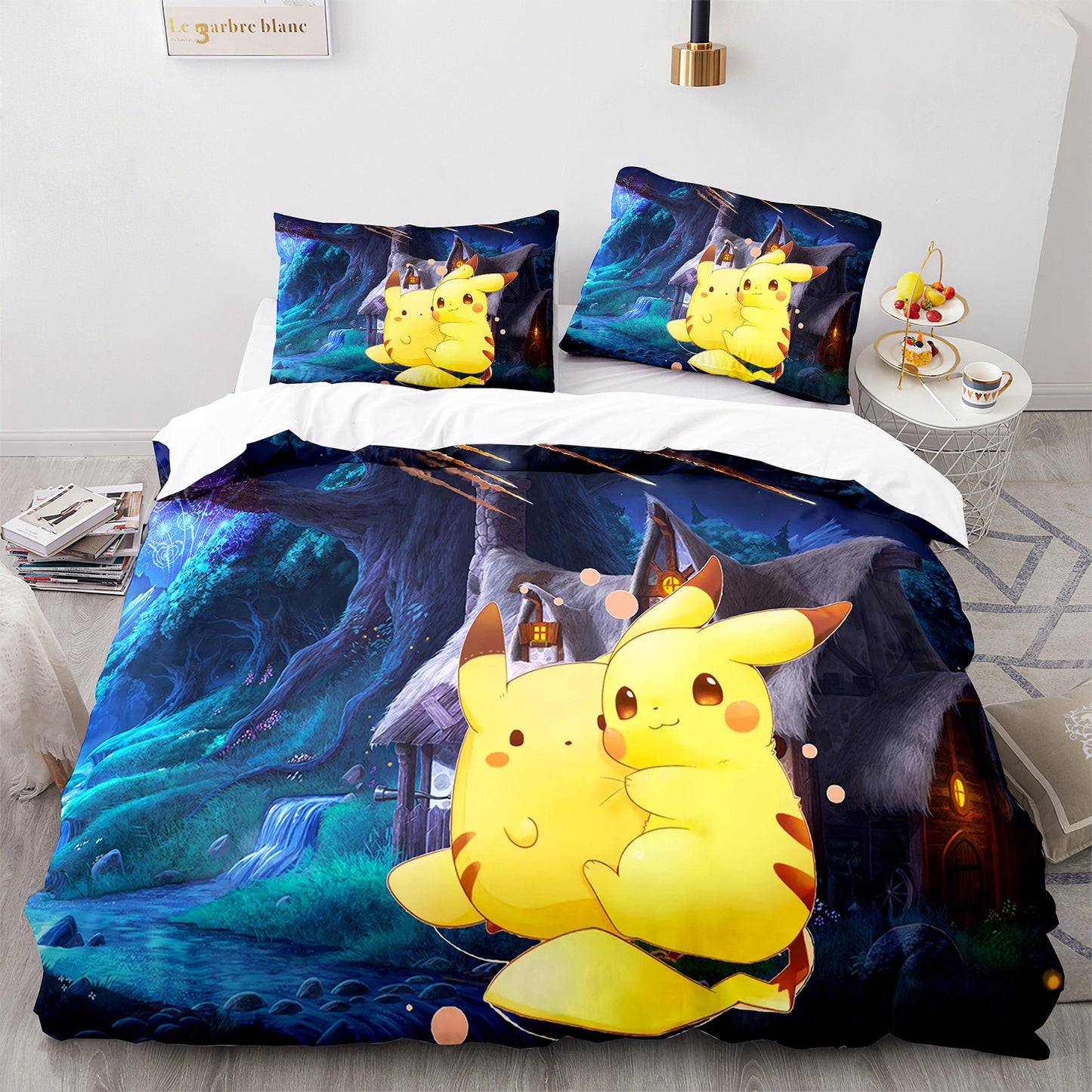Cutom Duvet Cover Set Pattern Chic Comforter Cover King Size for Teens Adults Bedding Set with Pillowcases  PKQ3035