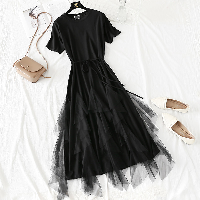 Mesh cucito fata super fata dolce vestito  4334