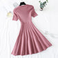 Ice silk knitted dress is a rare Platycodon skirt  4479