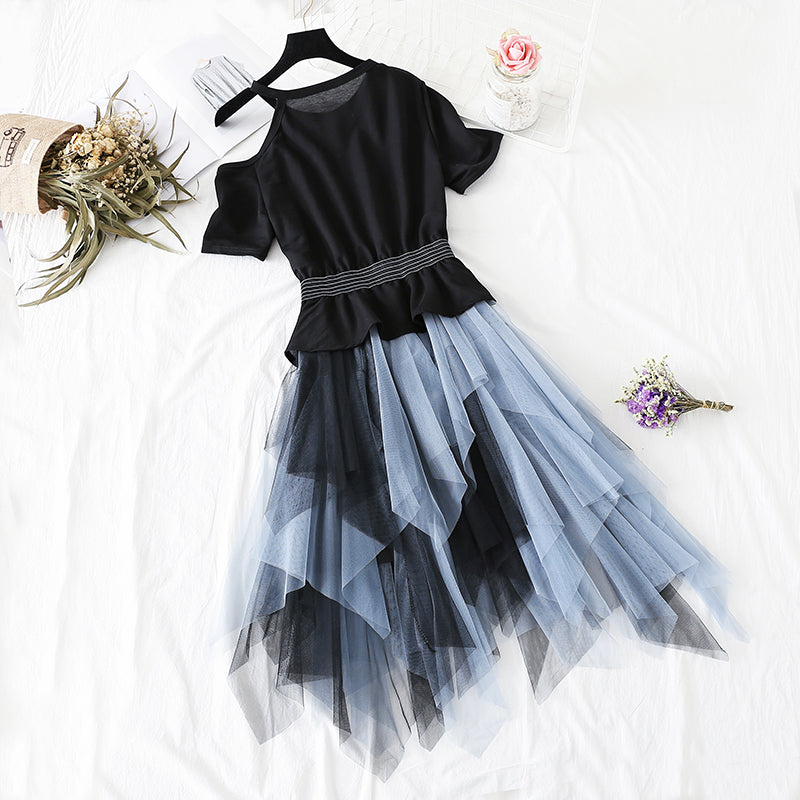 French minority Platycodon grandiflorum skirt mesh fairy super xiansen series  3727