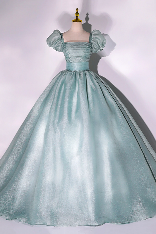 Robe de bal longue en tulle vert à la mode gh986