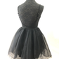 Sexy Tulle Straps Little Black Dress, Mini Women Dress gh499