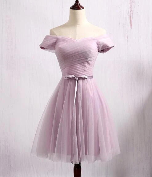 Lovely Lavender Tulle Sweetheart Short Prom Dress, Homecoming Dress For Sale gh409