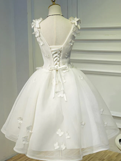 Lovely White Short Graduation Party Dress, Prom Dresses gh377 ...