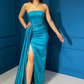 Strapless Sleeveless Mermaid Front Split Prom Dress With Sequins  gh746