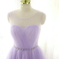 Süßes lavendelfarbenes Heimkehrkleid mit Gürtel, schönes kurzes Abschlussballkleid gh510