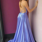 Spaghetti-Straps Split Prom Dress Long gh698