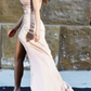 Spaghetti-Straps Sleeveless Mermaid Split Prom Dress Long Online gh784