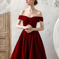 Lovely Sweetheart Wine Red Velvet Short Party Dress, Dark Red Velvet Prom Dress Homecoming Dress  gh98