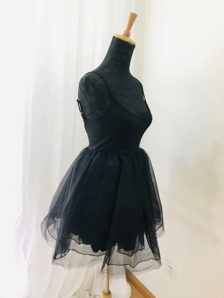 Sexy Tulle Straps Little Black Dress, Mini Women Dress gh499