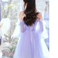 Lovely Lavender Short Party Dress Off Shoulder Dress, Cute Homecoming Dresses Prom dress gh6