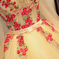 Beautiful Light Yellow Long Sleeves Quinceanera Dress, Ball Gown Sweet 16 Dress gh287