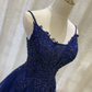 Navy Blue V-Neckline Tulle Short Homecoming Dress, Lace Applique Short Party Dress  gh154