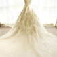 Charming Ivory Tulle Long Wedding Party Dress With Lace, A-Line Tulle Prom Dress Party Dress  gh82