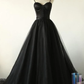 Charming Black Long Party Gowns, Black Evening Prom Dress gh516