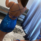 Blue Sequins Lace-Up Mini Homecoming Dress gh1447