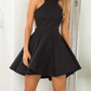 Sexy rückenfreies Heimkehrkleid Kleines Schwarzes Kleid Kurzes Ballkleid Mini-Partykleid gh1665