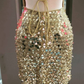 Gold Sequins Tight Short Homecoming Dress gh1216
