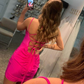 Sexy Hot Pink Plunge Bodycon Mini Dress gh1202