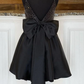 Bow Back Black Beaded Straps Backless Skater Dress gh1381