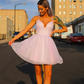 Lavender A-line Short Homecoming Dress gh1693