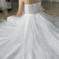 White A-Line Tulle Long Prom Dress, Homecoming Dress gh1756