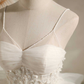 Multi-Tiered White V-Neck Short Party Dress gh1385