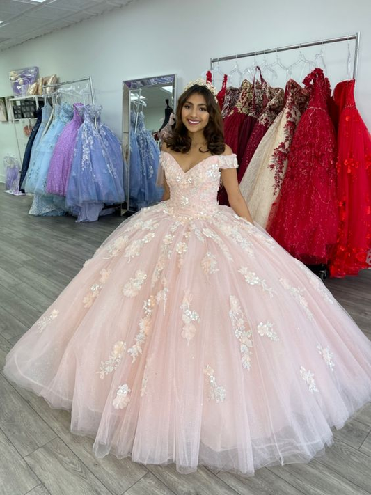 Pink Ball Gown Prom Dresses Formal Dresses gh1883