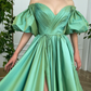 Emerald Iridescent Draped Gown  gh1842