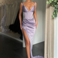 SEXY V-NECK HIGH-SPLIT MERMAID RUCHED LONG PROM DRESS  gh1904