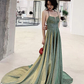 Unique backless long prom dress, green evening dressgh2573