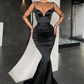 V-Neck Black Mermaid Long Sleeves Prom Dress With Beads Online  gh2059