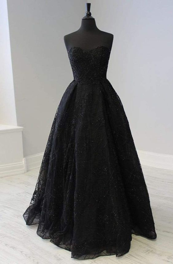 Ovlias Dark Green Long Prom Dress Sweetheart With Sequins A-BS-004 main image 1