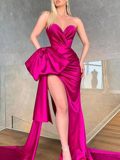 Elegant Off-The-Shoulder Prom dress with Split  Backless Evening  dress gh1993