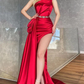 MERMAID ASYMMETRICAL FLOOR-LENGTH SLEEVELESS HIGH SPLIT PROM DRESS gh1942