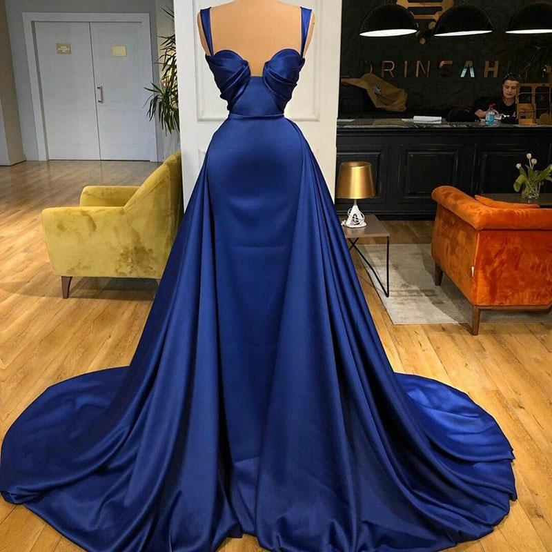 royal blue prom dresses, simple prom dress, detachable skirt prom dresses gh1980