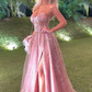 Wunderschönes rosafarbenes Ballkleid-Abendkleid mit Schatz, Abschlussballkleid gh2166
