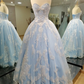 Sweetheart Light Blue Ball Gown  gh2307