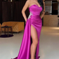 Mermaid sweetheart off-the-shoulder high slit applique floor-length sleeveless ball gown gh2355