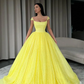 Ball Gown Daffodil Prom Dress Long Off-the-Shoulder Sequins gh2542