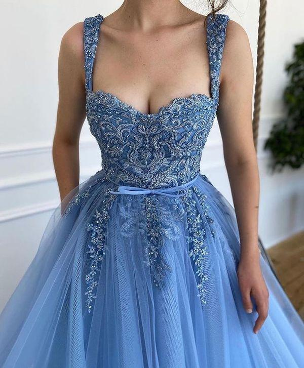 Sweetheart Prom Dresses Sweetheart Tulle Beaded Evening Party Dresses gh2208