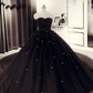 Schwarzes Quinceanera-Ballkleid kleidet Ballkleider gh2133