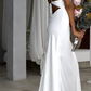 Floor-Length Satin Sleeveless Wedding Dress  gh2173