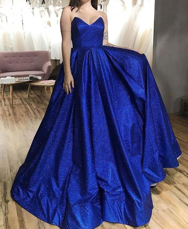 Sparkly Royal Blue Prom Dresses gh2473