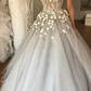 2022 Ball Gown Spaghetti Straps Quinceanera Dresses With Handmade Flowers Tulle  gh2069