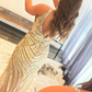 Sparkly Golden V-Neck Sequins Long Prom Dress gh2560