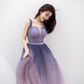 Purple Gradient Beaded Tulle Long Chich Party Dress, A-line Tulle New Prom Dress Formal Dress gh2095