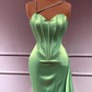 Mermaid Sage Corset Slit Dress gh2062