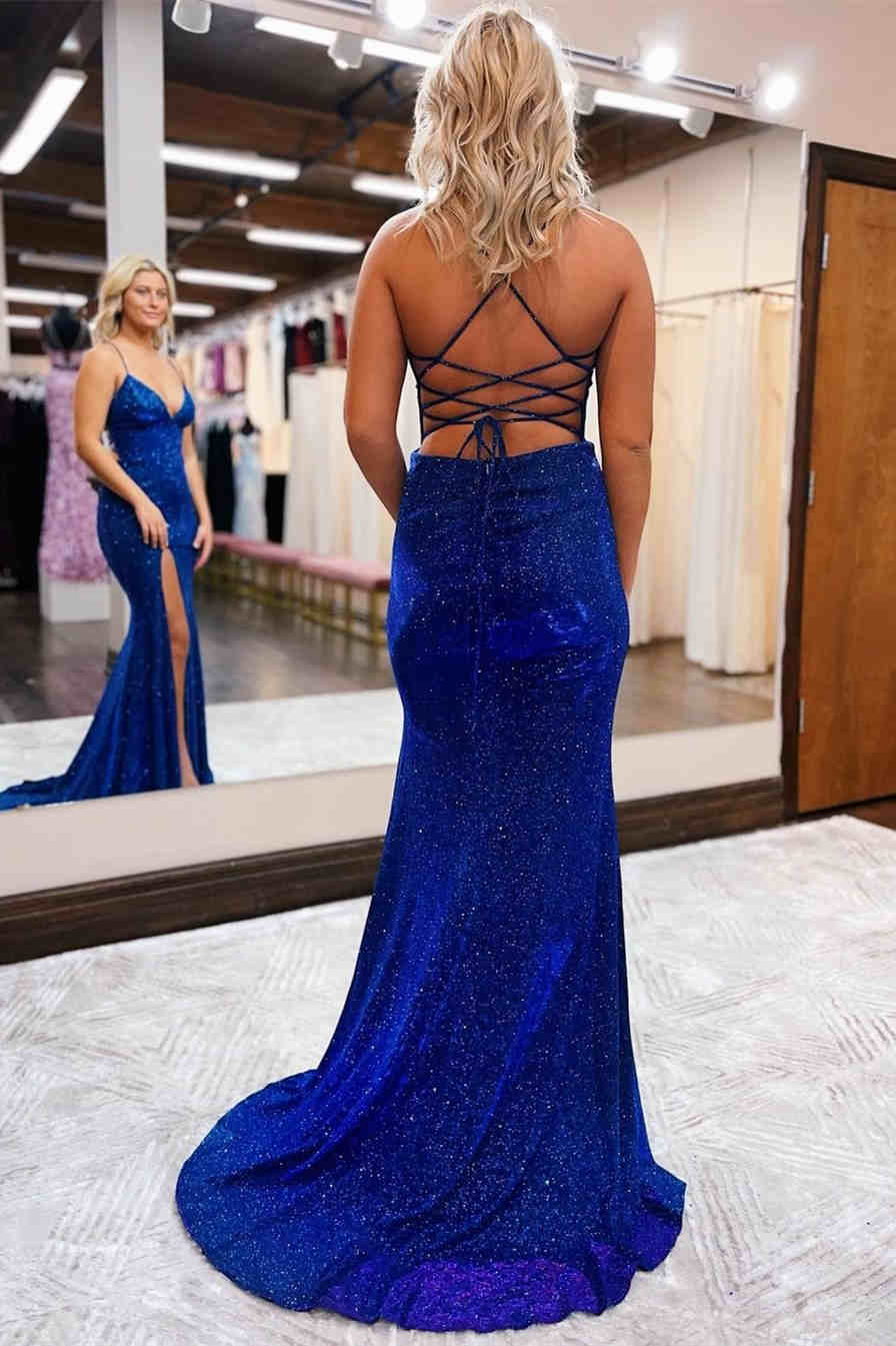 Elegant Royal Blue Mermaid Long Party Dress gh2254