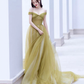 Cute tulle long prom dress A line evening gown gh2230